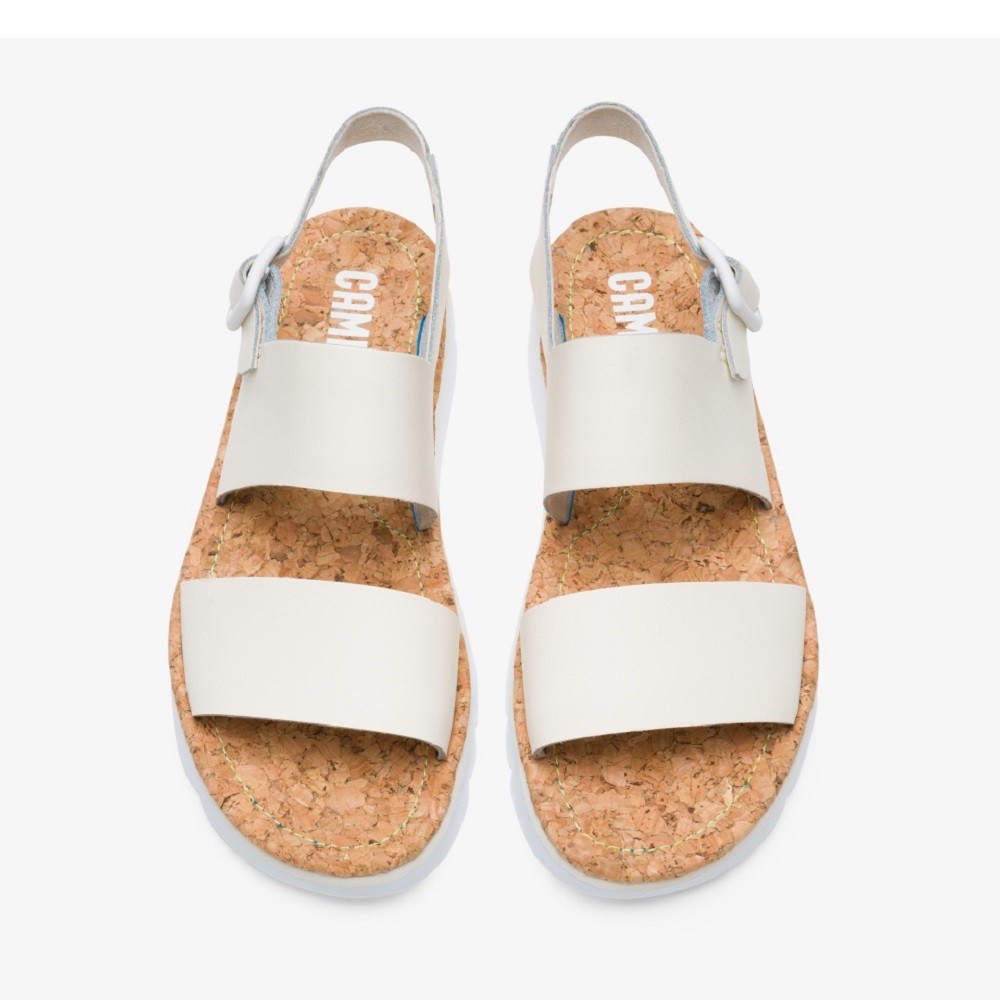 CAMPER</br>Γυναικεία Πέδιλα Εκρού Δέρμα  K201038-002 ORUGA SANDAL Camper