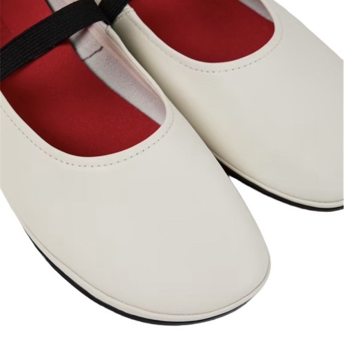 Γυναικείες Μπαλαρίνες Λευκό Δέρμα K201643-001 RIGHT NINA Camper Γυναικείες Μπαλαρίνες Λευκό Δέρμα K201643-001 RIGHT NINA Camper