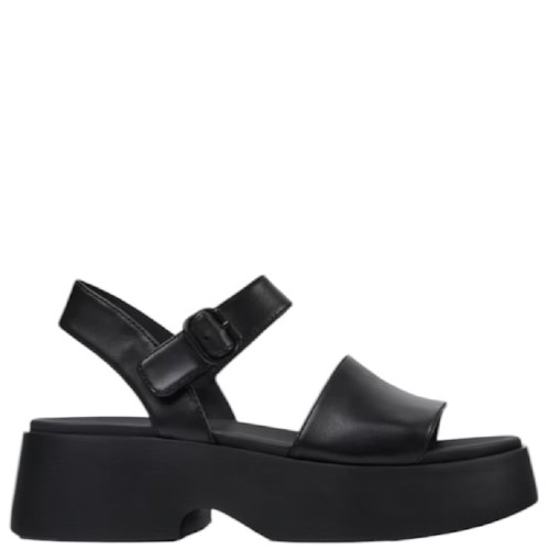 Camper K201659-006 TASHA Γυναικείες Πλατφόρμες Μαύρο Δέρμα