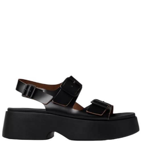 Camper K201712-001 TASHA Γυναικείες Πλατφόρμες Μαύρο Δέρμα