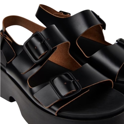 Camper K201712-001 TASHA Γυναικείες Πλατφόρμες Μαύρο Δέρμα