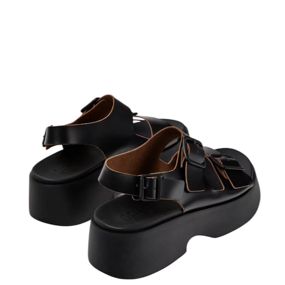 CAMPER</br>Γυναικείες Πλατφόρμες Μαύρο Δέρμα K201712-001 TASHA Camper CAMPER</br>Γυναικείες Πλατφόρμες Μαύρο Δέρμα K201712-001 TASHA Camper