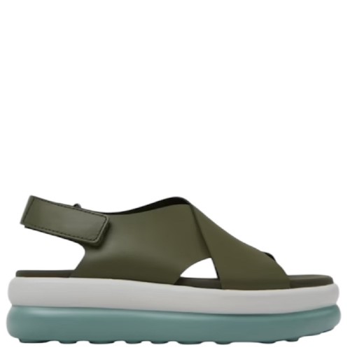 Camper K201727-003 PELOTAS FLOTA UP Γυναικεία Σανδάλια Χακί Δέρμα