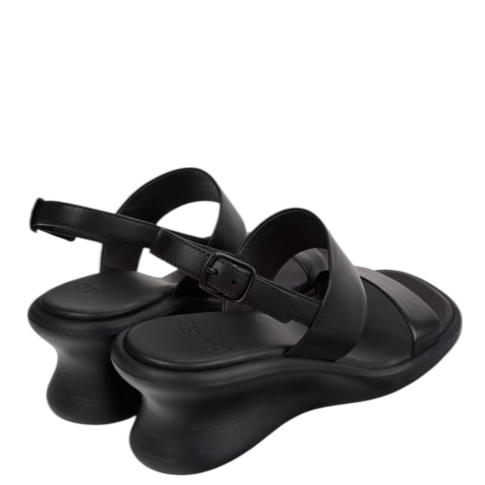 CAMPER</br>Camper K201915-001 LOUISE SANDAL Γυναικείες Πλατφόρμες Μαύρο Δέρμα