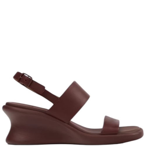 Camper K201915-003 LOUISE SANDAL Γυναικείες Πλατφόρμες Μπορντό Δέρμα