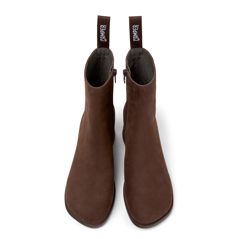 CAMPER</br>Camper K400798-002 KORA Γυναικεία Μποτάκια Καφέ Nubuck CAMPER</br>Camper K400798-002 KORA Γυναικεία Μποτάκια Καφέ Nubuck