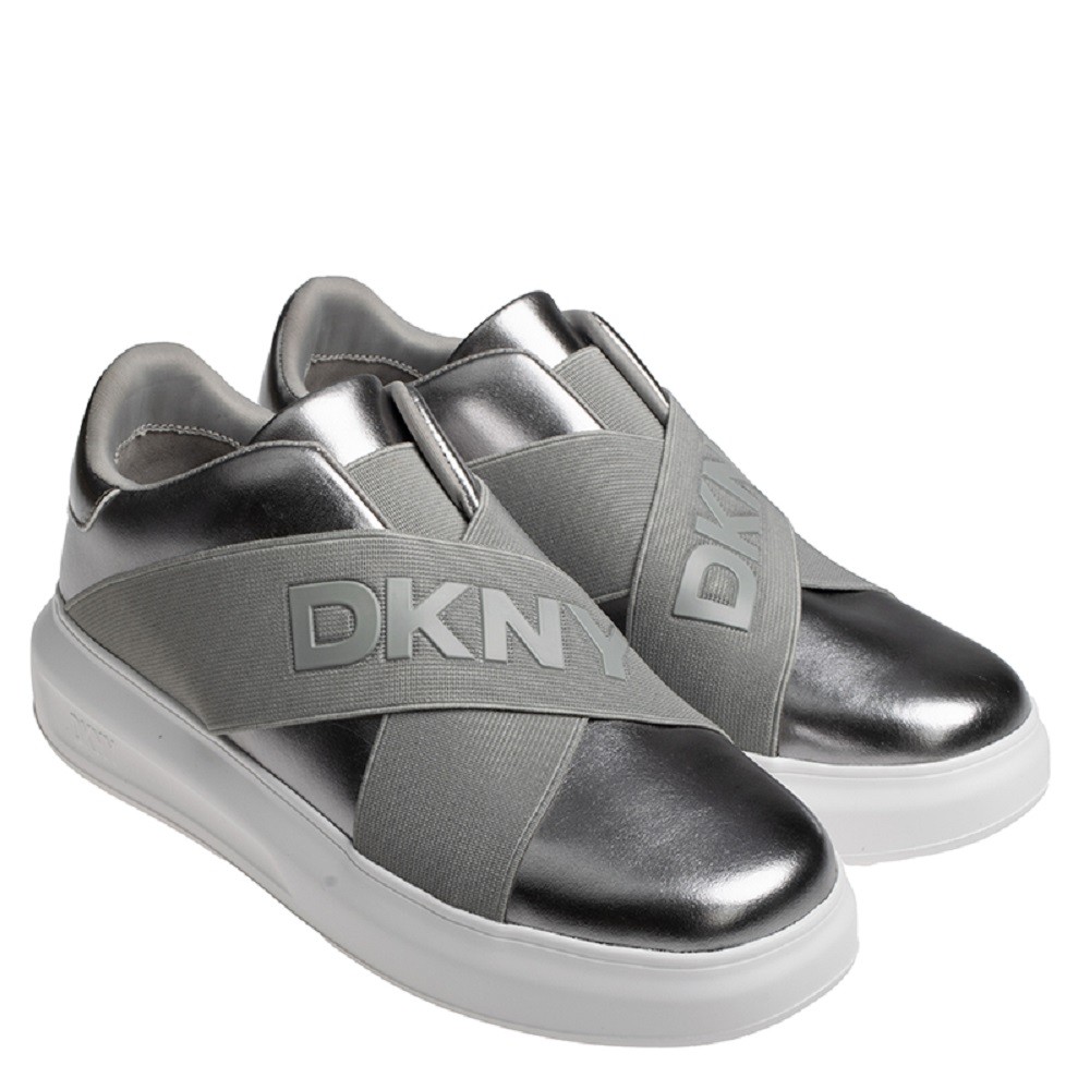 DKNY</br>Γυναικεία Sneakers Slip On Ασημί JAYE K4401359-NIC DKNY DKNY</br>Γυναικεία Sneakers Slip On Ασημί JAYE K4401359-NIC DKNY