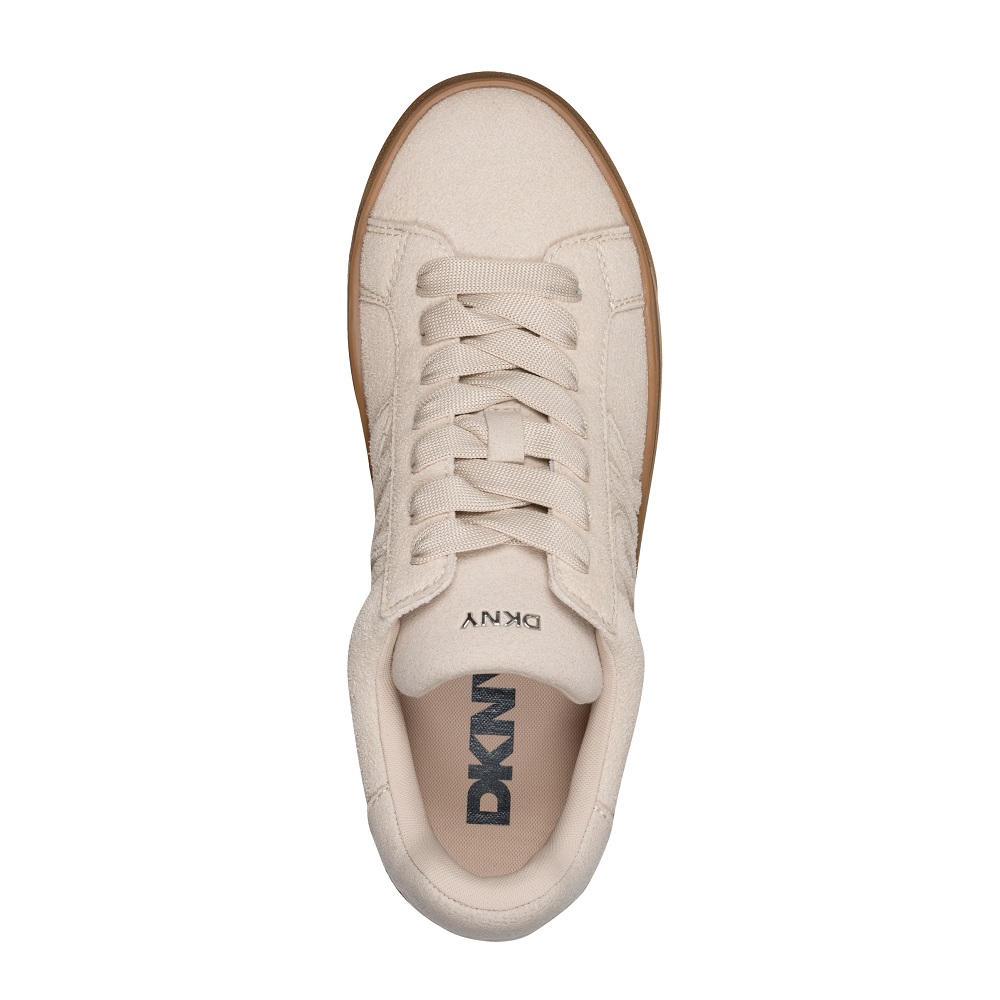DKNY</br>DKNY ABENI K4673440-CAP Γυναικεία Sneakers Μπεζ Suede DKNY</br>DKNY ABENI K4673440-CAP Γυναικεία Sneakers Μπεζ Suede