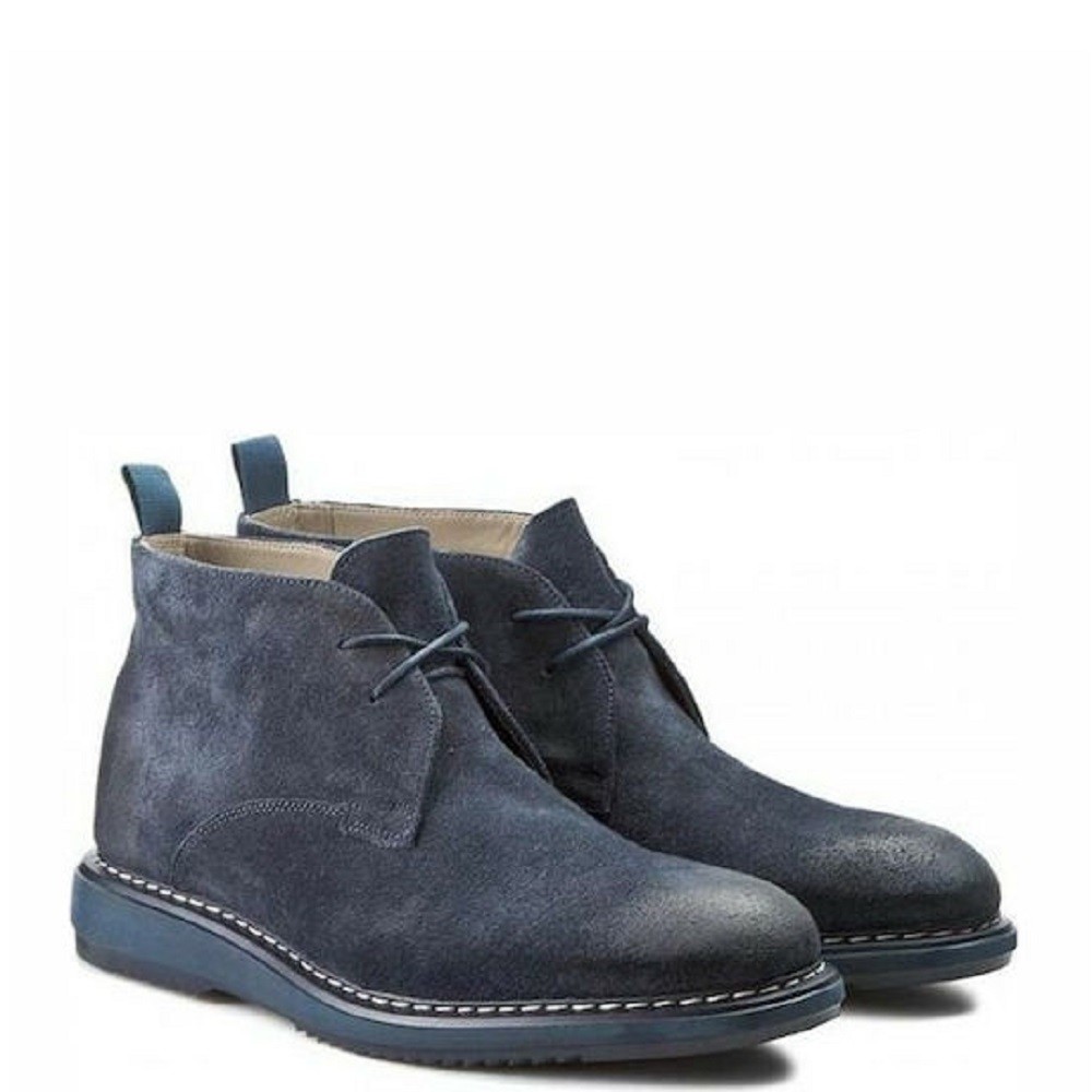 CLARKS</br>Ανδρικά Μποτάκια Μπλε Suede KENLEY MID Clarks