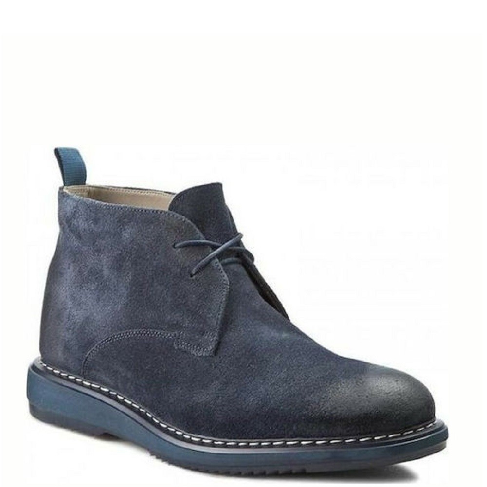 CLARKS</br>Ανδρικά Μποτάκια Μπλε Suede KENLEY MID Clarks