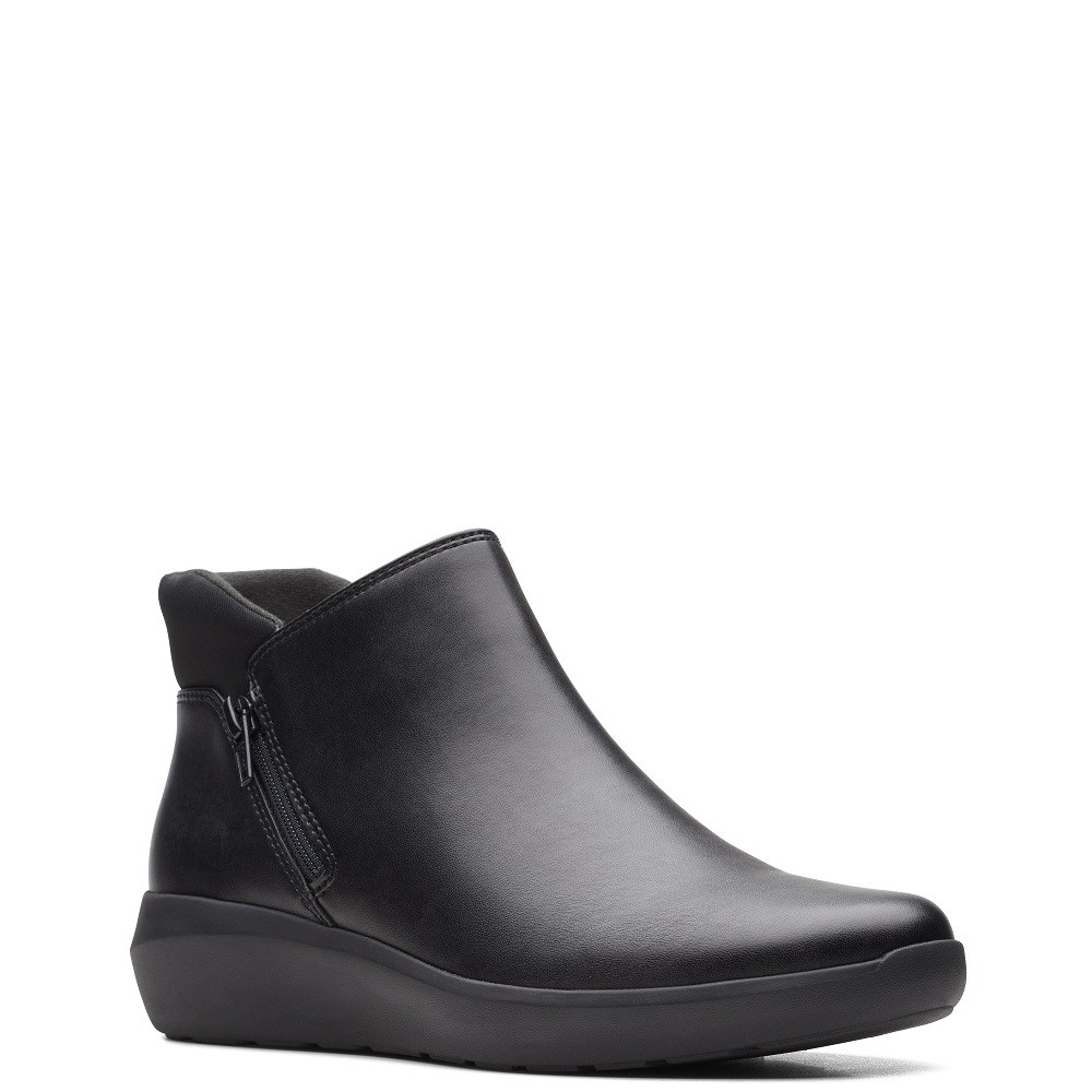 CLARKS</br>Γυναικεία Μποτάκια Μαύρο Δέρμα KAYLEIGH MID Clarks CLARKS</br>Γυναικεία Μποτάκια Μαύρο Δέρμα KAYLEIGH MID Clarks
