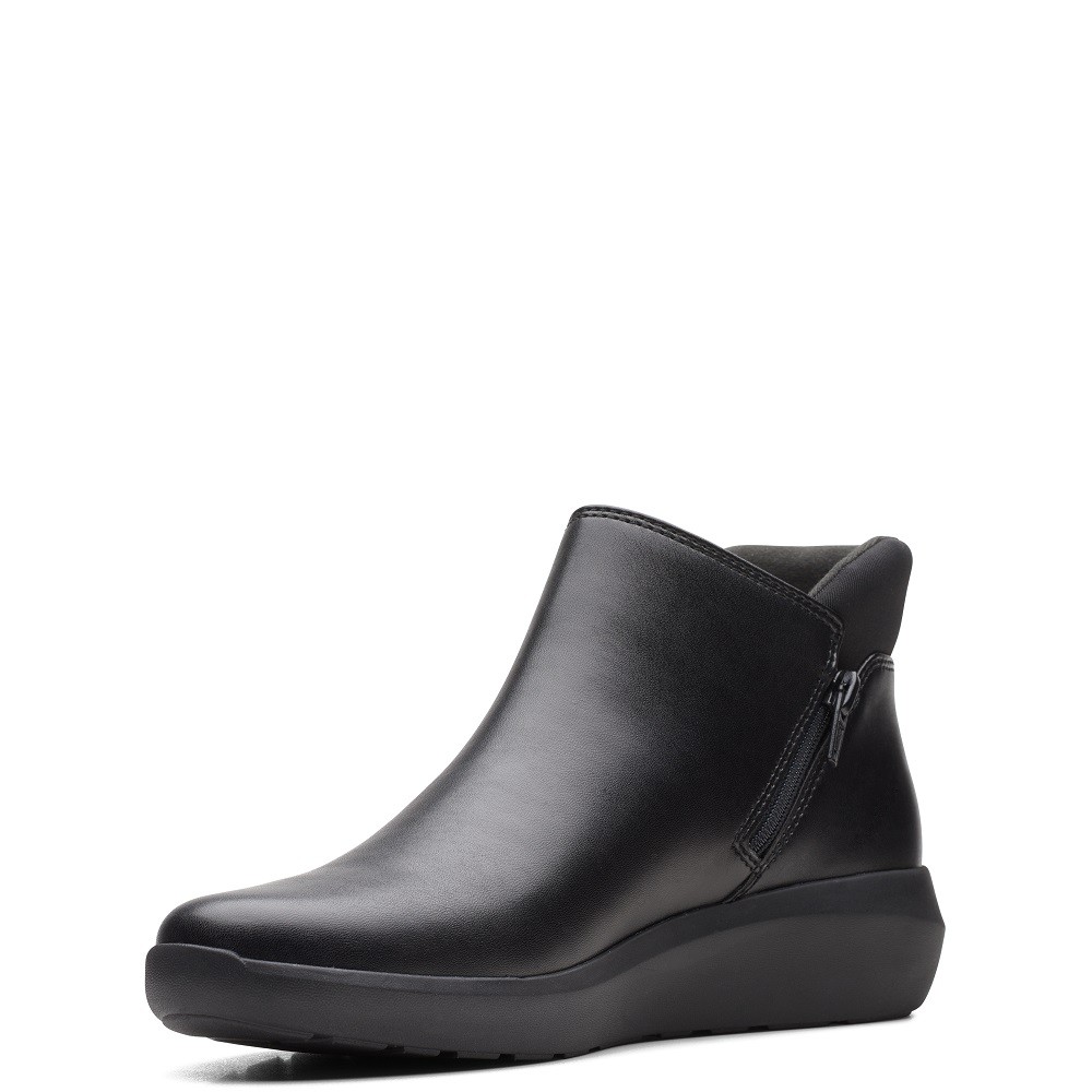 CLARKS</br>Γυναικεία Μποτάκια Μαύρο Δέρμα KAYLEIGH MID Clarks CLARKS</br>Γυναικεία Μποτάκια Μαύρο Δέρμα KAYLEIGH MID Clarks