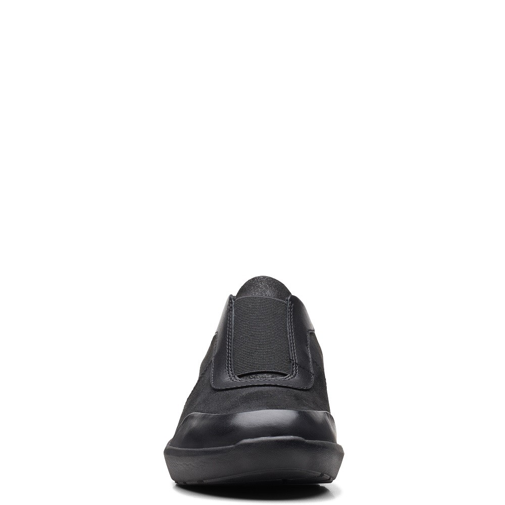 CLARKS</br>Γυναικεία Sneakers Μαύρο Δέρμα KAYLEIGH PEAK Clarks CLARKS</br>Γυναικεία Sneakers Μαύρο Δέρμα KAYLEIGH PEAK Clarks