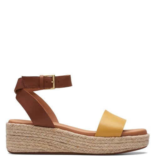 Clarks KIMMEI IVY Γυναικείες Πλατφόρμες Ταμπά Δέρμα