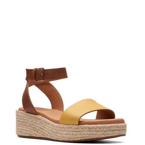 Clarks KIMMEI IVY Γυναικείες Πλατφόρμες Ταμπά Δέρμα