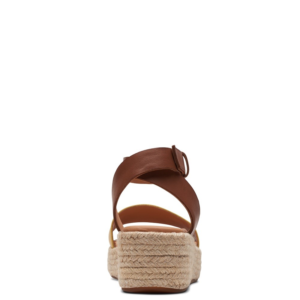 CLARKS</br>Γυναικείες Πλατφόρμες Ταμπά Δέρμα KIMMEI IVY Clarks