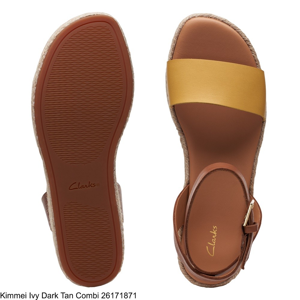 CLARKS</br>Γυναικείες Πλατφόρμες Ταμπά Δέρμα KIMMEI IVY Clarks