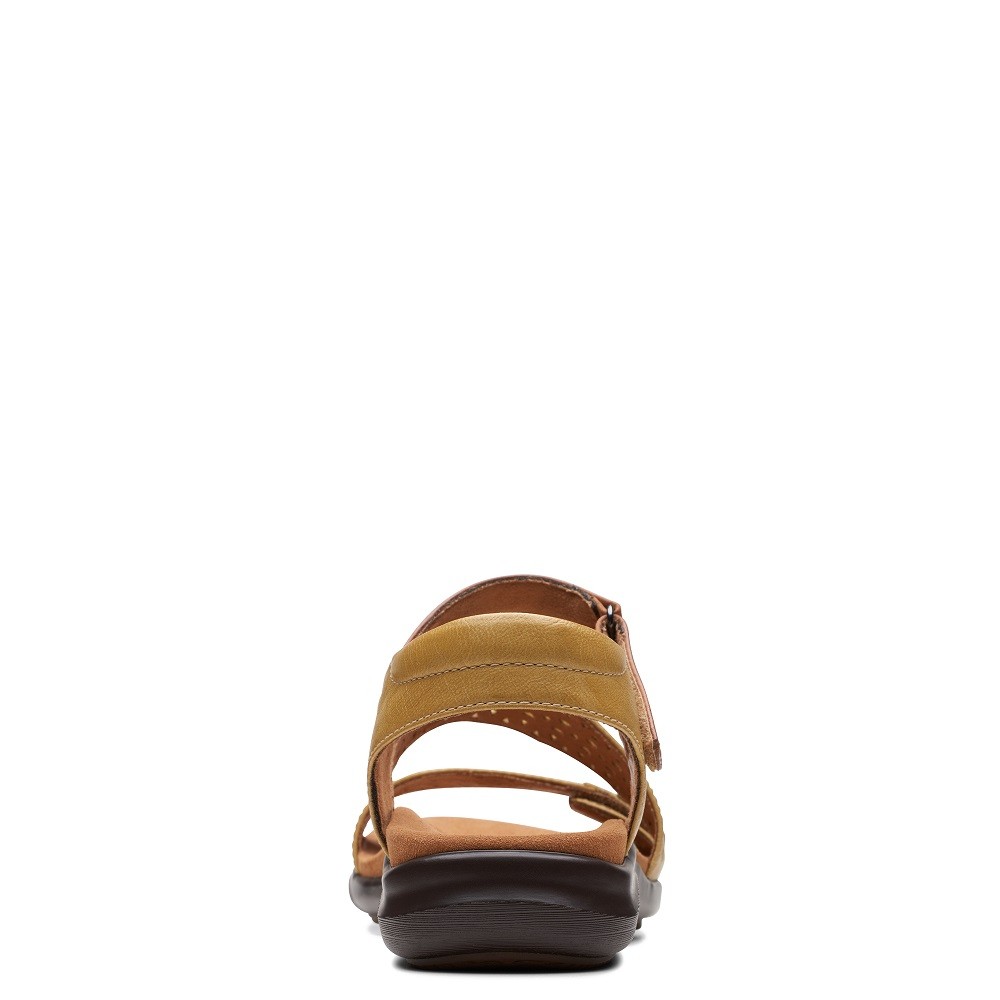 CLARKS</br>Γυναικεία Σανδάλια Κίτρινο Δέρμα KITLY WAY Clarks