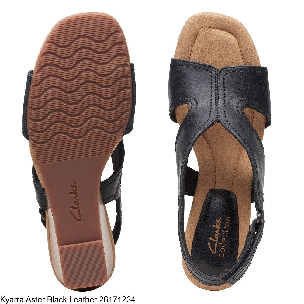 CLARKS</br>Γυναικείες Πλατφόρμες Μαύρο Δέρμα KYARRA ASTER Clarks