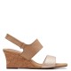 CLARKS</br>Γυναικείες Πλατφόρμες Μπεζ Δέρμα KYARRA FAYE Clarks