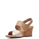 CLARKS</br>Γυναικείες Πλατφόρμες Μπεζ Δέρμα KYARRA FAYE Clarks