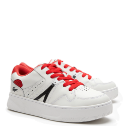 Ανδρικά Sneakers Λευκό/Κόκκινο Δέρμα L005 744SMA0117286 Lacoste