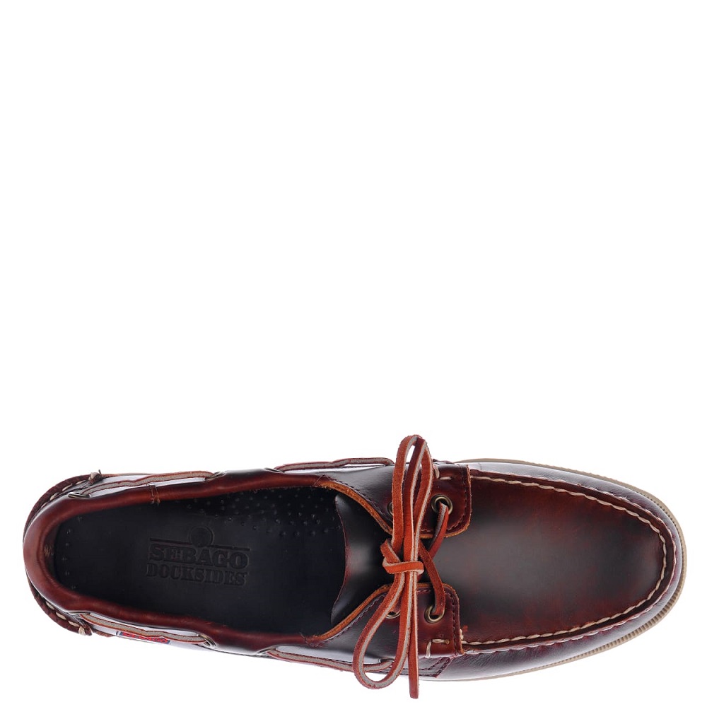SEBAGO</br>Sebago Docksides Portland Waxed L70000G0-900 Ανδρικά Boat-shoes/Ιστιοπλοϊκά Καφέ Δέρμα