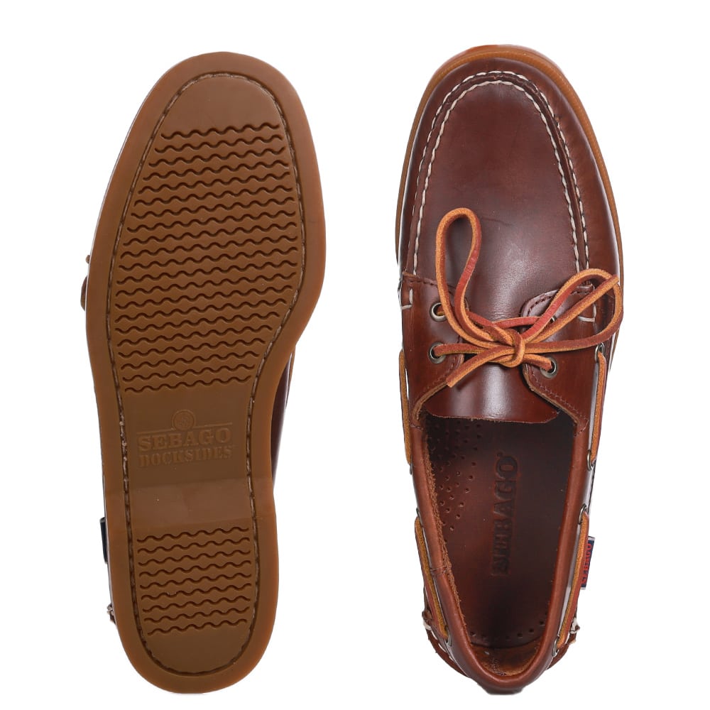 SEBAGO</br>Ανδρικά Boat-shoes/Ιστιοπλοϊκά Καφέ Δέρμα Docksides Portland Waxed L70000G0-A20 Sebago SEBAGO</br>Ανδρικά Boat-shoes/Ιστιοπλοϊκά Καφέ Δέρμα Docksides Portland Waxed L70000G0-A20 Sebago