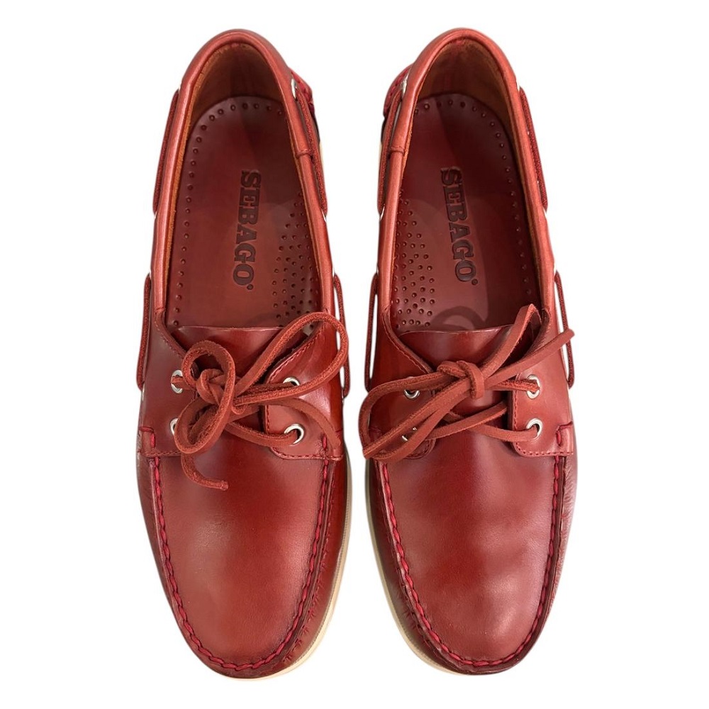 SEBAGO</br>Ανδρικά Boat-shoes/Ιστιοπλοϊκά Κόκκινο Δέρμα Docksides Portland Waxed L70000G0-993 Sebago SEBAGO</br>Ανδρικά Boat-shoes/Ιστιοπλοϊκά Κόκκινο Δέρμα Docksides Portland Waxed L70000G0-993 Sebago