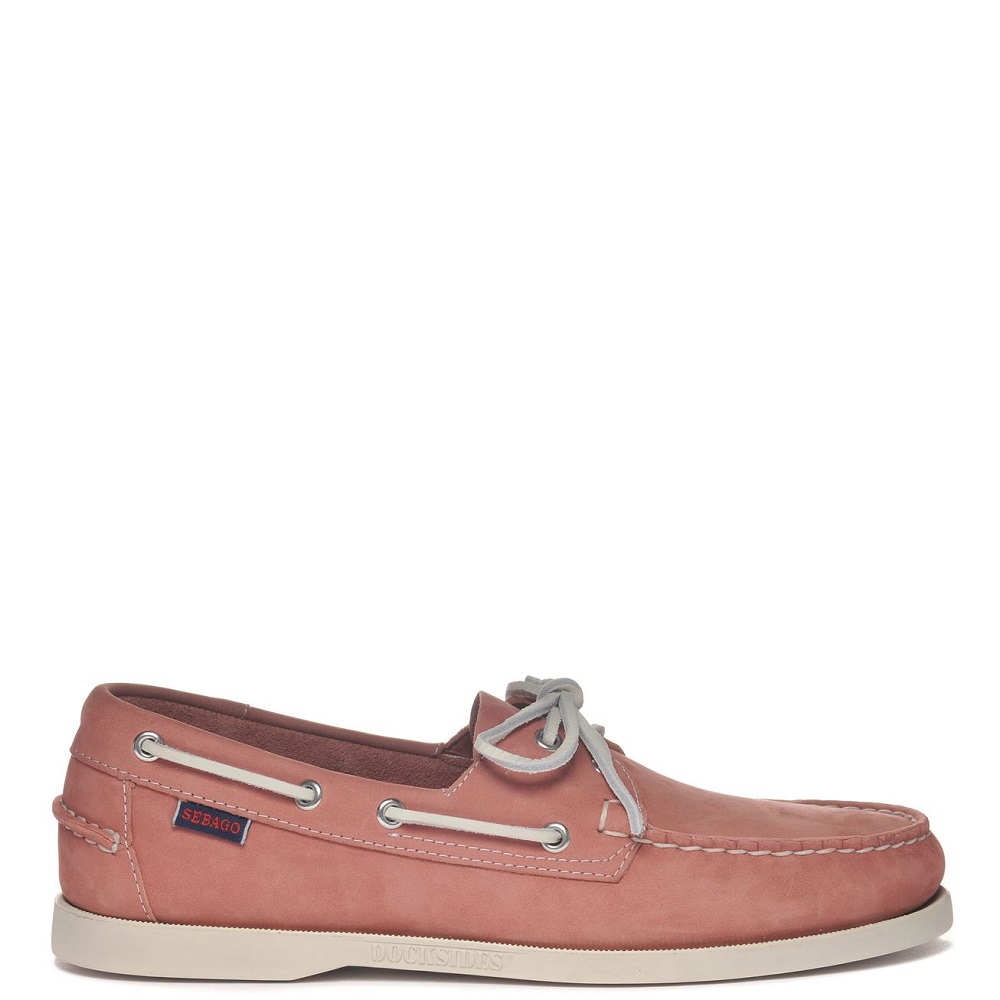 SEBAGO</br>Ανδρικά Boat-shoes/Ιστιοπλοϊκά Ροζ/Λευκό Δέρμα Docksides Portland Nubuck L7000GAO-A22 Sebago SEBAGO</br>Ανδρικά Boat-shoes/Ιστιοπλοϊκά Ροζ/Λευκό Δέρμα Docksides Portland Nubuck L7000GAO-A22 Sebago