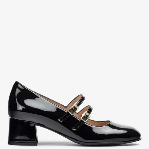 Γυναικεία Mary Jane Μαύρο Λουστρίνι LENZEL Unisa