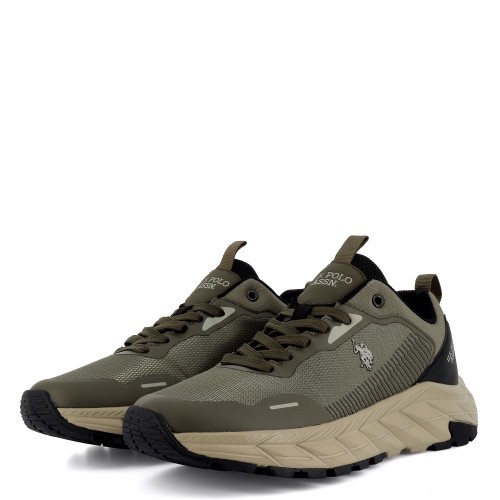 U.S. Polo Assn. LIAM001-OLI-BLK03 Ανδρικά Sneakers Χακί/Μαύρο