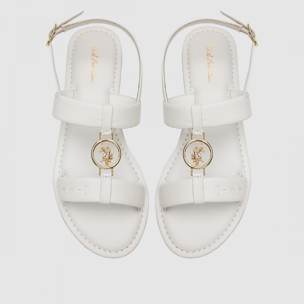 U.S. POLO ASSN.</br>Γυναικεία Πέδιλα Λευκό Δέρμα LINDA005 U.s. Polo Assn U.S. POLO ASSN.</br>Γυναικεία Πέδιλα Λευκό Δέρμα LINDA005 U.s. Polo Assn