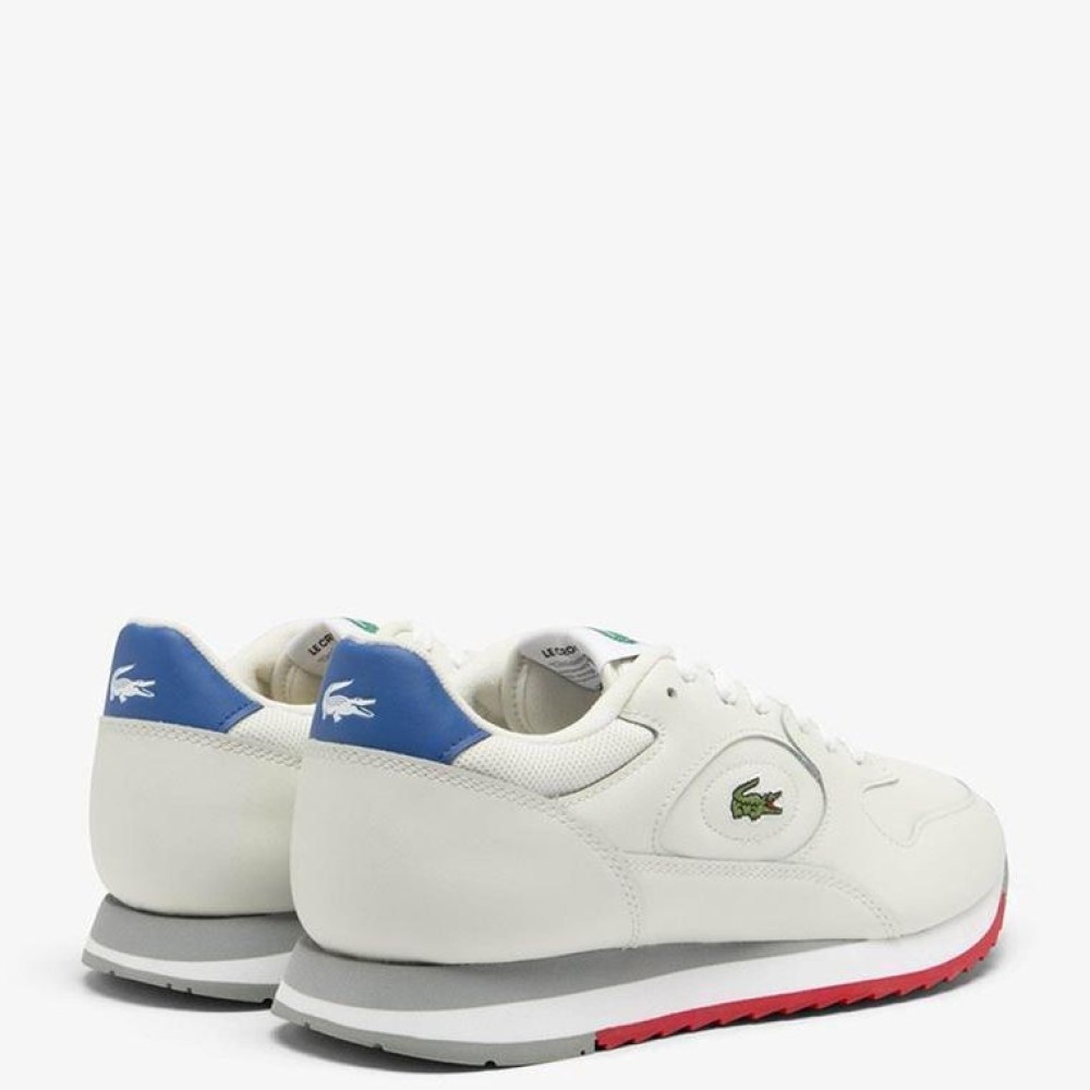 LACOSTE</br>Ανδρικά Sneakers Λευκό/Μπλε/Κόκκινο Δέρμα LINETRACK 747SMA0004W1B Lacoste LACOSTE</br>Ανδρικά Sneakers Λευκό/Μπλε/Κόκκινο Δέρμα LINETRACK 747SMA0004W1B Lacoste