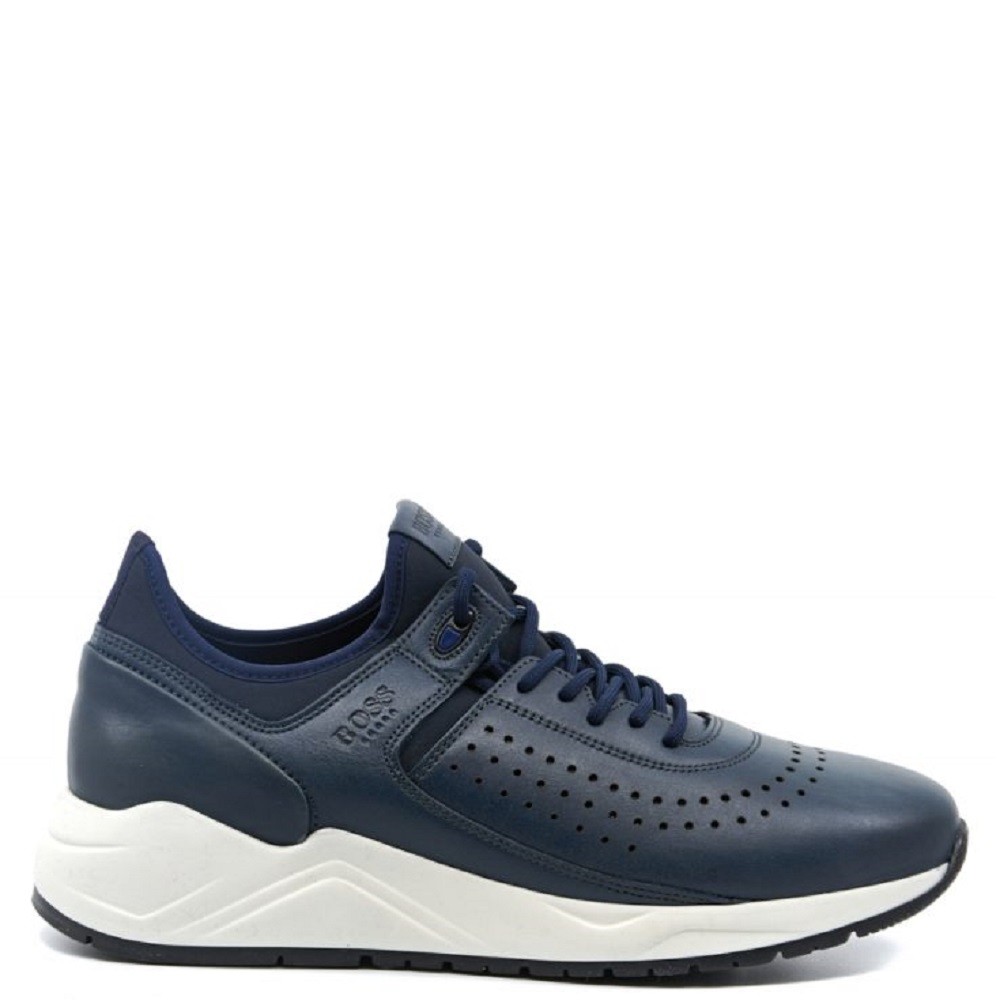 BOSS</br>Ανδρικά Sneakers Μπλε Δέρμα LP141 BURN Boss BOSS</br>Ανδρικά Sneakers Μπλε Δέρμα LP141 BURN Boss