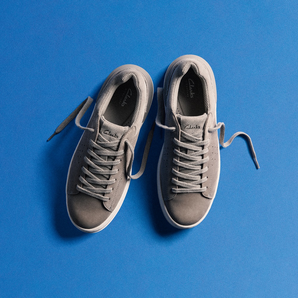CLARKS</br>Ανδρικά Sneakers Γκρι Nubuck Δέρμα COURT LITE2 RUN Clarks CLARKS</br>Ανδρικά Sneakers Γκρι Nubuck Δέρμα COURT LITE2 RUN Clarks