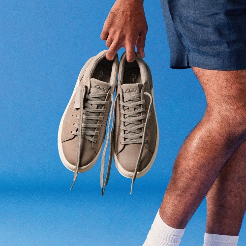 Ανδρικά Sneakers Γκρι Nubuck Δέρμα COURT LITE2 RUN Clarks Ανδρικά Sneakers Γκρι Nubuck Δέρμα COURT LITE2 RUN Clarks