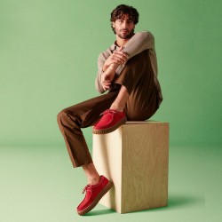 Ανδρικά Δετά Παπούτσια Κόκκινο Suede TORHILL LO Clarks