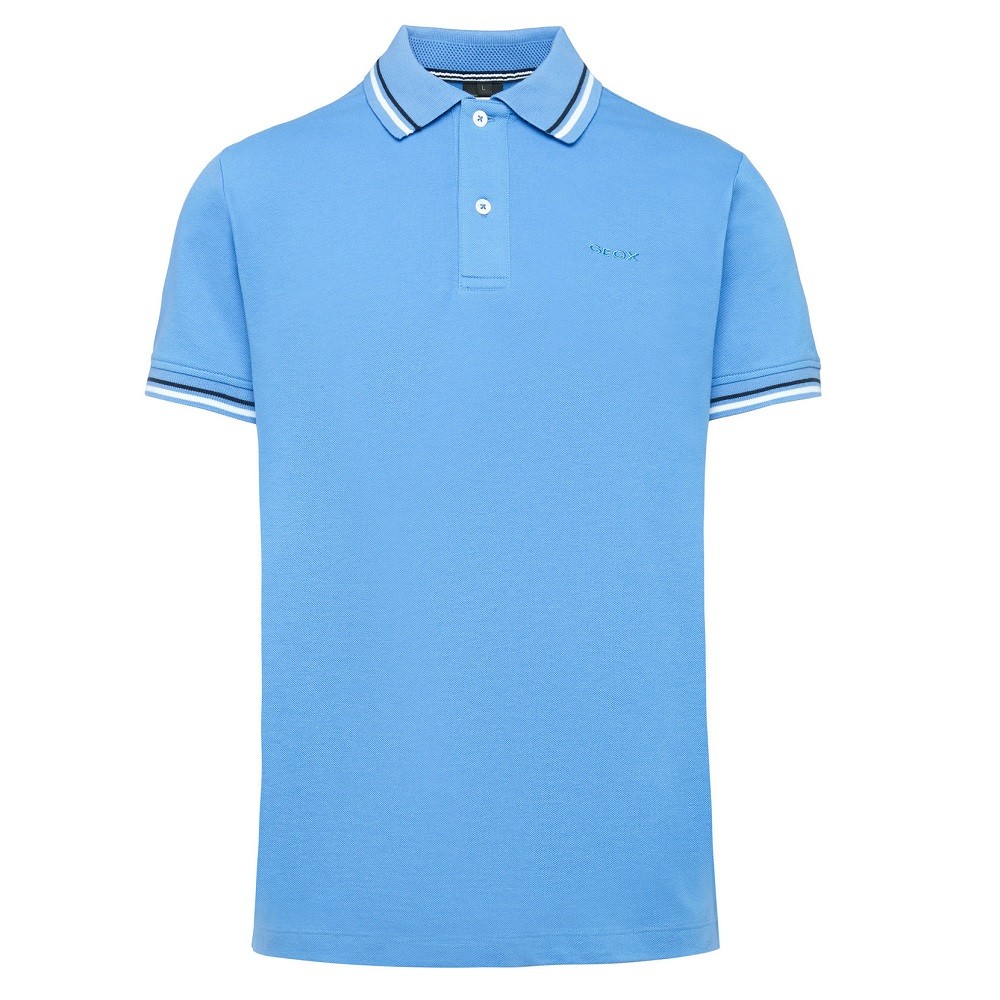 GEOX</br>Ανδρικό Polo T-shirt Γαλάζιο Pique Regular M1210A T2649 F4521 Geox GEOX</br>Ανδρικό Polo T-shirt Γαλάζιο Pique Regular M1210A T2649 F4521 Geox
