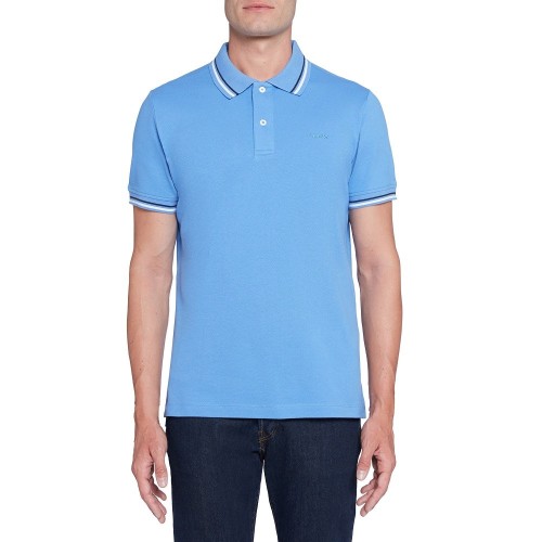 Ανδρικό Polo T-shirt Γαλάζιο Pique Regular M1210A T2649 F4521 Geox Ανδρικό Polo T-shirt Γαλάζιο Pique Regular M1210A T2649 F4521 Geox