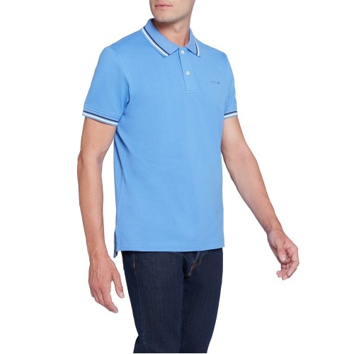 Ανδρικό Polo T-shirt Γαλάζιο Pique Regular M1210A T2649 F4521 Geox