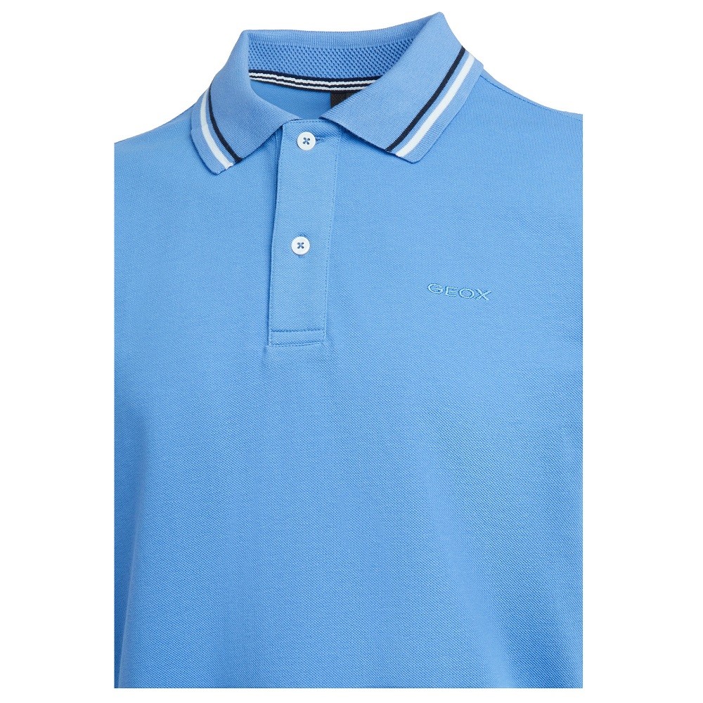 GEOX</br>Ανδρικό Polo T-shirt Γαλάζιο Pique Regular M1210A T2649 F4521 Geox GEOX</br>Ανδρικό Polo T-shirt Γαλάζιο Pique Regular M1210A T2649 F4521 Geox