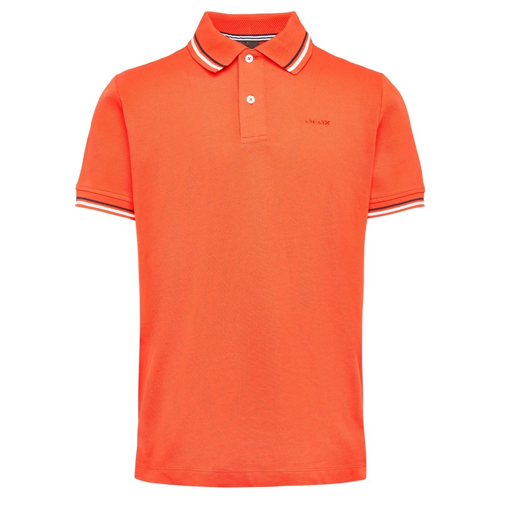 GEOX</br>Ανδρικό Polo T-shirt Πορτοκαλί Pique Regular M1210A T2649 F7201 Geox GEOX</br>Ανδρικό Polo T-shirt Πορτοκαλί Pique Regular M1210A T2649 F7201 Geox