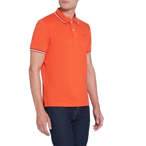 Ανδρικό Polo T-shirt Πορτοκαλί Pique Regular M1210A T2649 F7201 Geox