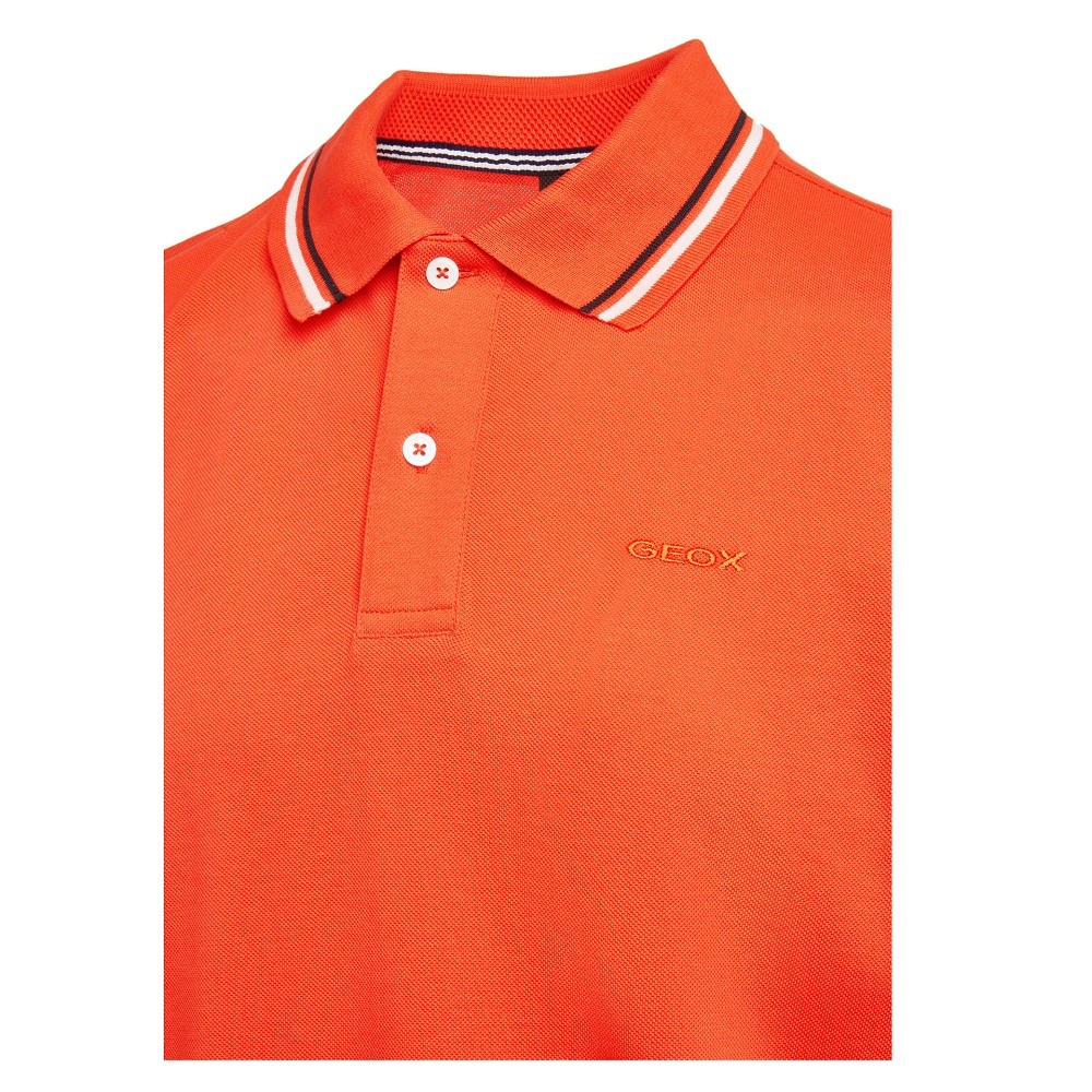 GEOX</br>Ανδρικό Polo T-shirt Πορτοκαλί Pique Regular M1210A T2649 F7201 Geox GEOX</br>Ανδρικό Polo T-shirt Πορτοκαλί Pique Regular M1210A T2649 F7201 Geox