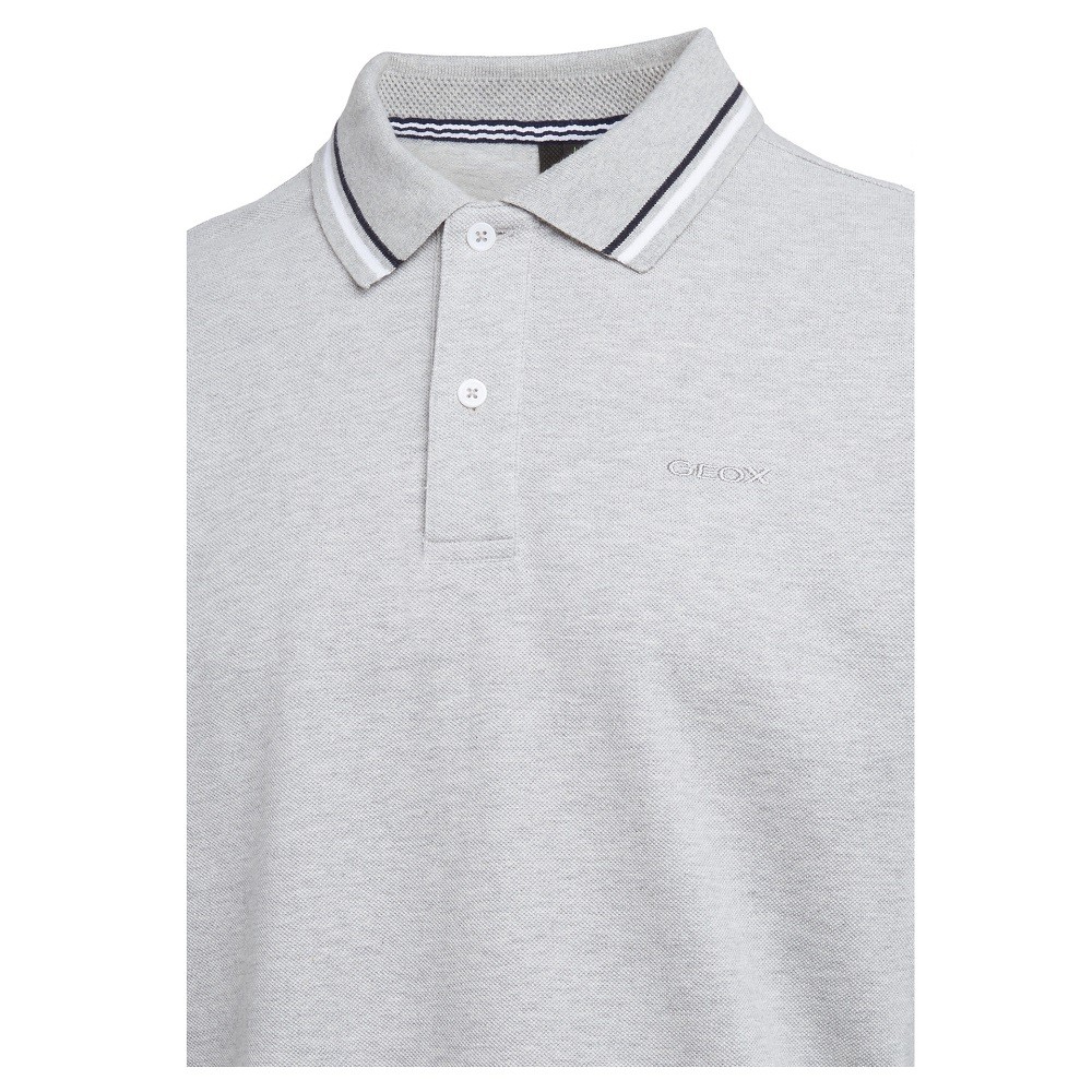 GEOX</br>Ανδρικό Polo T-shirt Γκρι Pique Regular M1210A T2820 F1019 Geox GEOX</br>Ανδρικό Polo T-shirt Γκρι Pique Regular M1210A T2820 F1019 Geox