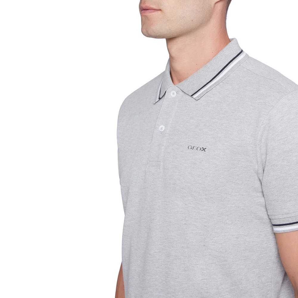 GEOX</br>Ανδρικό Polo T-shirt Γκρι Pique Regular M1210A T2820 F1019 Geox GEOX</br>Ανδρικό Polo T-shirt Γκρι Pique Regular M1210A T2820 F1019 Geox