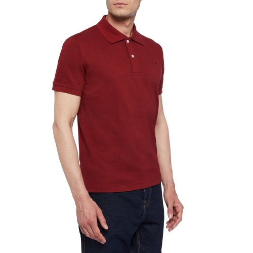 Ανδρικό Polo T-shirt Μπορντώ Pique Regular M2510B T2649 F7217 Geox