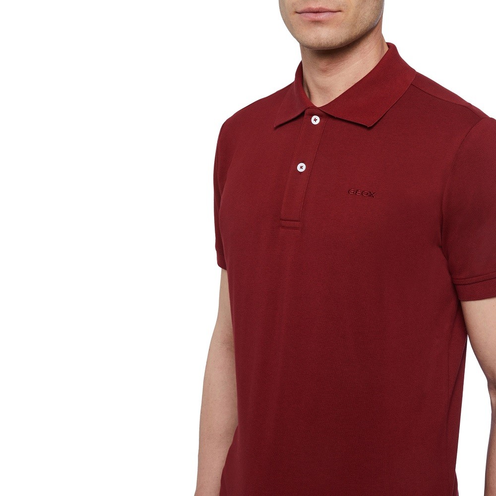 GEOX</br>Ανδρικό Polo T-shirt Μπορντώ Pique Regular M2510B T2649 F7217 Geox GEOX</br>Ανδρικό Polo T-shirt Μπορντώ Pique Regular M2510B T2649 F7217 Geox