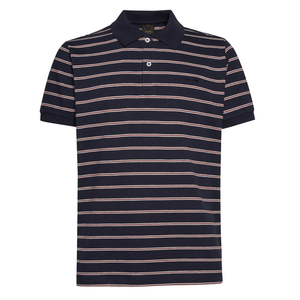 GEOX</br>Ανδρικό Polo T-shirt Μπλε Ριγέ Pique Regular M2510D T2929 F4562 Geox GEOX</br>Ανδρικό Polo T-shirt Μπλε Ριγέ Pique Regular M2510D T2929 F4562 Geox